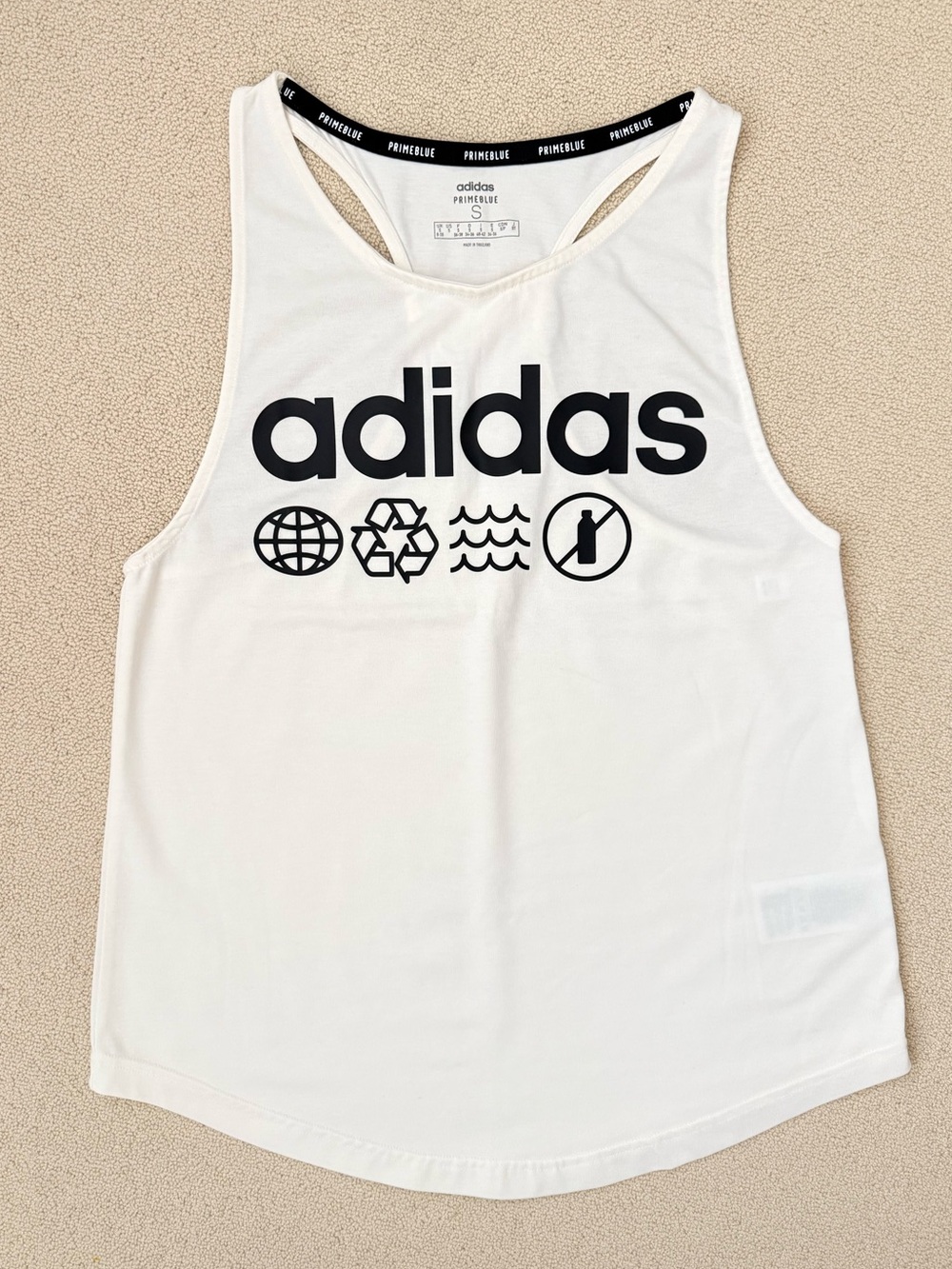 Adidas Primeblue White Tank (Size S)